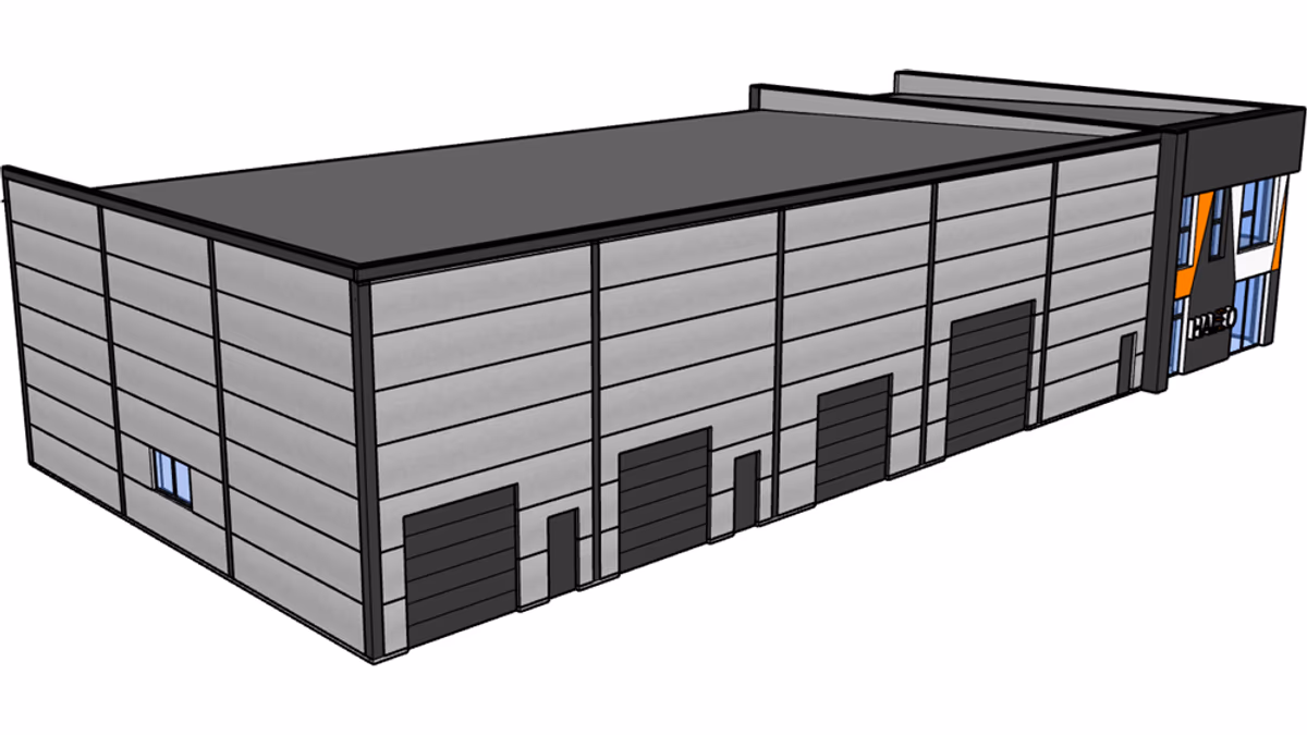 Budynek H18-B2-2 - widok SketchUp - zdjęcie 3